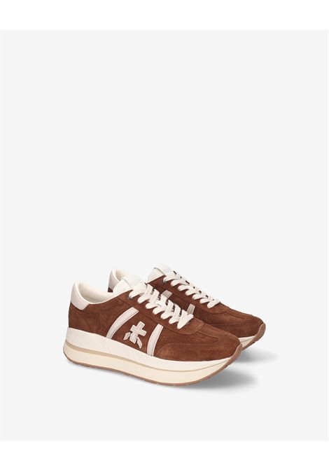 Premiata Bethcoin 8509 Sneaker in Brown Suede Women's PREMIATA |  | BETHCOIN VAR8509